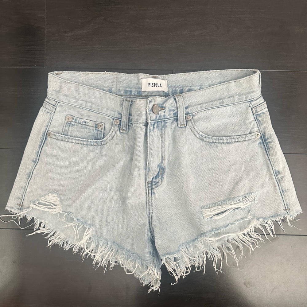 PISTOLA Light Wash Jean Shorts!!